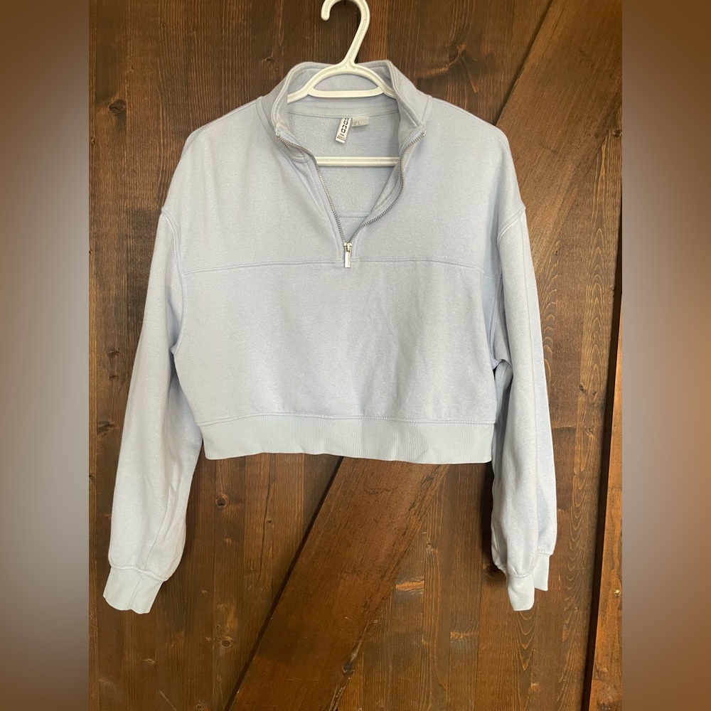 H&M Divided cropped quarter zip sweatshirt
